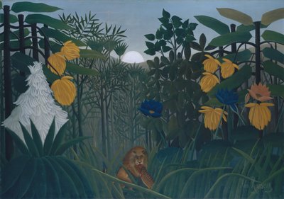 Het feestmaal van de leeuw door Henri Rousseau
