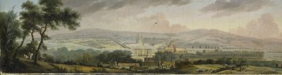 Zicht op de achterkant van een paleis door Henri Sallembier