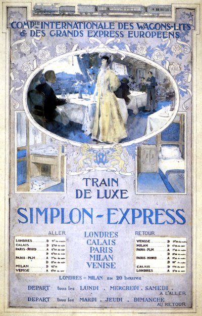 Simplon Express luxe trein door Henri Toussaint