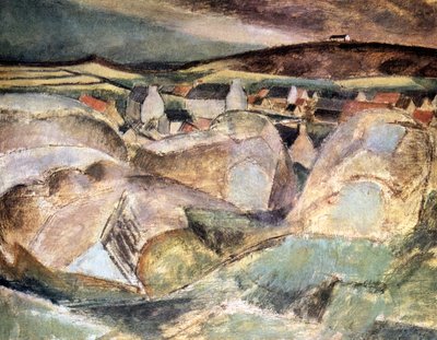Dorp tussen de rotsen door Henri Victor Gabriel Le Fauconnier
