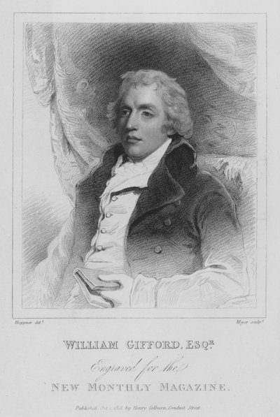 William Gifford, Engelse satirische dichter, criticus en redacteur van de Quarterly Review door Henri after Meyer