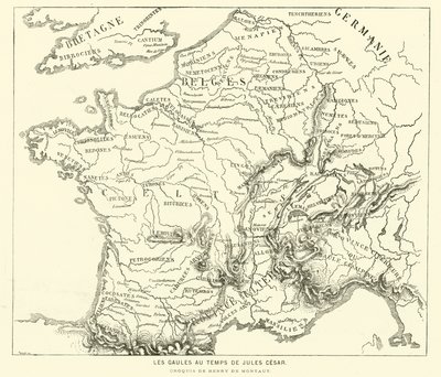 Landen van de Galliërs tijdens de tijd van Julius Caesar door Henri de (after) Montaut