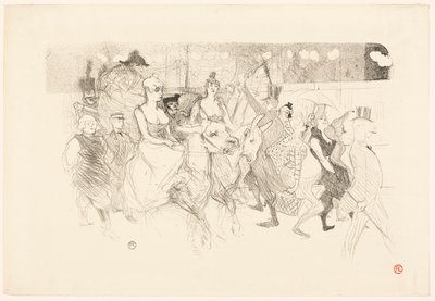 Een Gala-avond in de Moulin Rouge door Henri de Toulouse-Lautrec