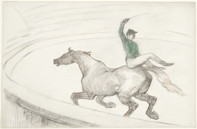 In het Circus: Jockey door Henri de Toulouse Lautrec