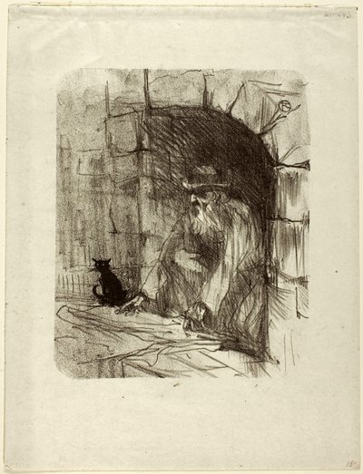 Achterkamer van een winkel in Krakau, uit Au Pied du Sinaï door Henri de Toulouse-Lautrec