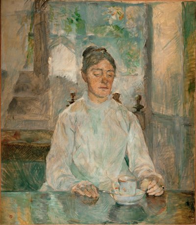 Comtesse Adele-Zoe de Toulouse-Lautrec, de moeder van de kunstenaar ... (olieverf op doek) door Henri de Toulouse-Lautrec