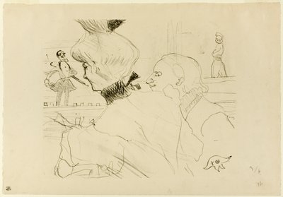Koppel in een café-concert door Henri de Toulouse-Lautrec