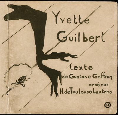 Omslag voor Yvette Guilbert door Henri de Toulouse-Lautrec