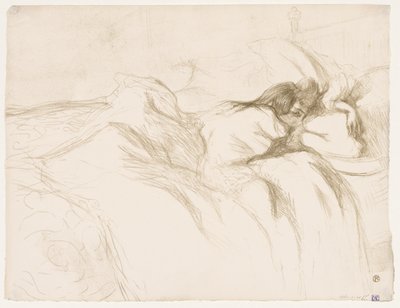 Elles: Vrouw die slaapt door Henri de Toulouse-Lautrec