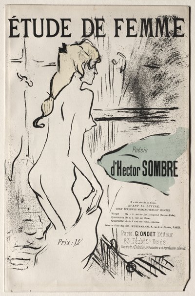Étude de Femme door Henri de Toulouse-Lautrec