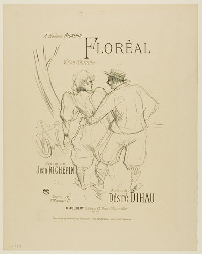 Floréal, uit Mélodies de Désiré Dihau door Henri de Toulouse-Lautrec