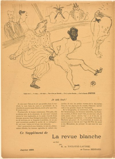 Footit en Chocolat [linker recto] door Henri de Toulouse-Lautrec