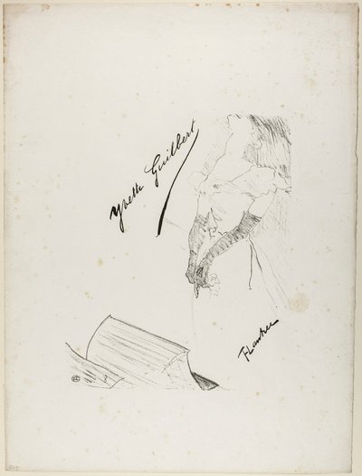 Frontispice voor Yvette Guilbert door Henri de Toulouse-Lautrec
