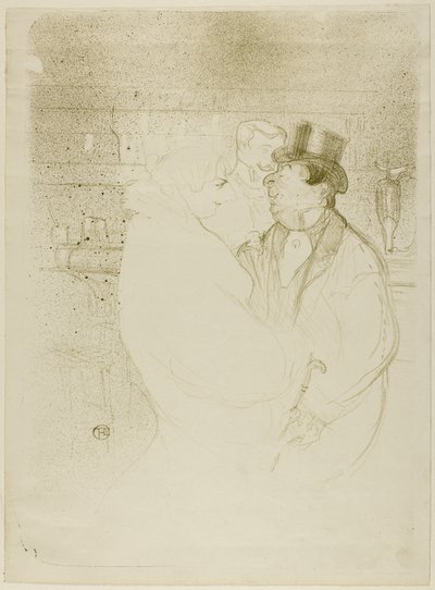 Ida Heath aan de bar door Henri de Toulouse-Lautrec