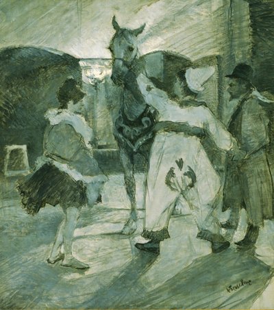 In de Coulissen van het Circus door Henri de Toulouse-Lautrec