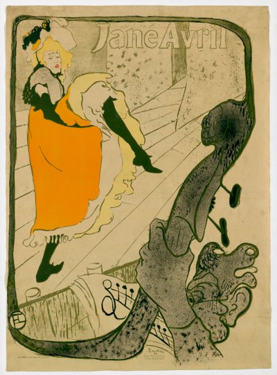 Jane Avril door Henri de Toulouse-Lautrec