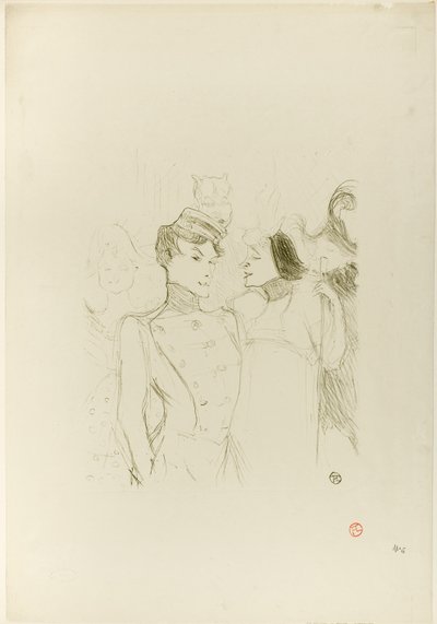 Lender en Lavallière in een revue bij de Variétés door Henri de Toulouse-Lautrec