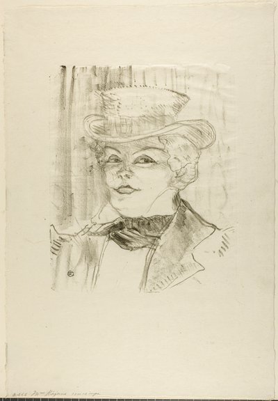 Madame Réjane door Henri de Toulouse-Lautrec