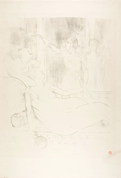 Madame Simon-Girard, Brasseur en Guy in La belle Hélène door Henri de Toulouse-Lautrec