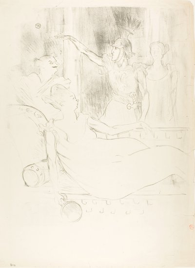 Madame Simon-Girard, Brasseur en Guy in La belle Hélène door Henri de Toulouse-Lautrec