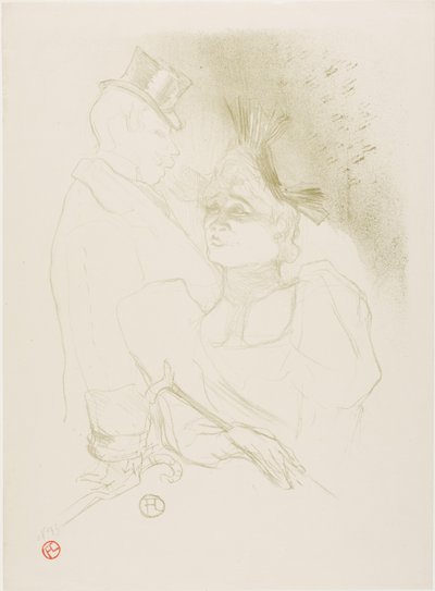 Mademoiselle Lender en Baron door Henri de Toulouse-Lautrec