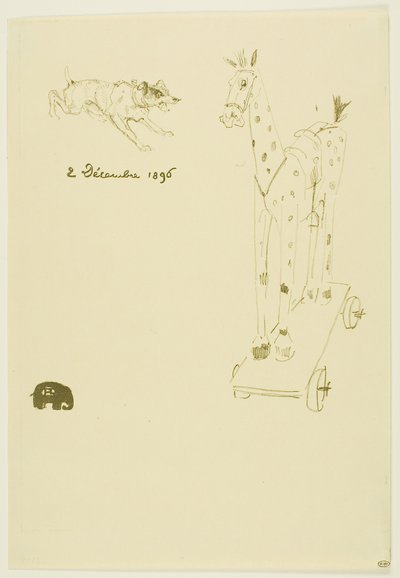 Menu Sylvain door Henri de Toulouse-Lautrec
