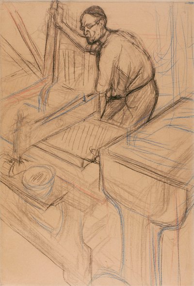 Studie door Henri de Toulouse-Lautrec