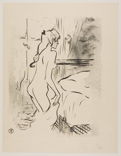 Studie van een vrouw door Henri de Toulouse-Lautrec