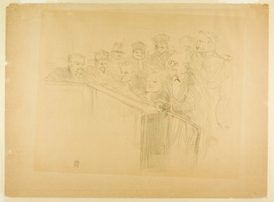 Het Arton-proces (eerste plaat) door Henri de Toulouse-Lautrec