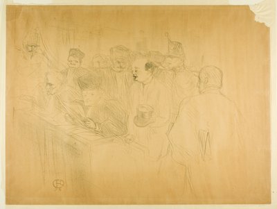 Het Arton-proces (derde plaat) door Henri de Toulouse-Lautrec