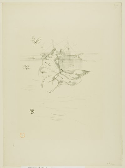 De vlinders, uit Mélodies de Désiré Dihau door Henri de Toulouse-Lautrec