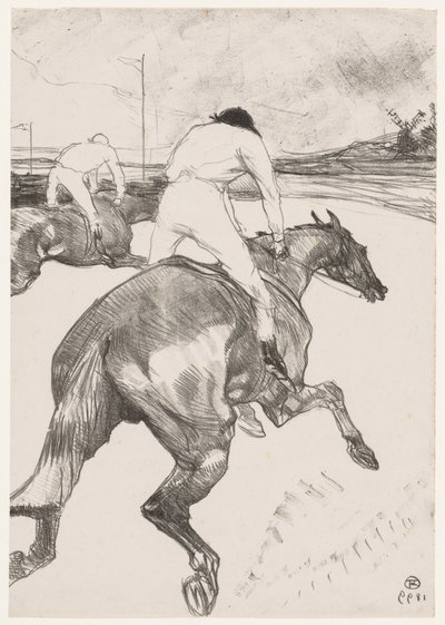 De Jockey door Henri de Toulouse-Lautrec