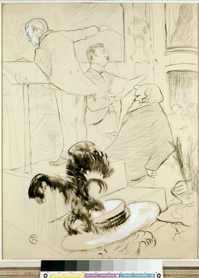 De grote concerten van de Opera: Ambroise Thomas woonde een repetitie bij van Francesca da Rimini, c.1896 door Henri de Toulouse Lautrec