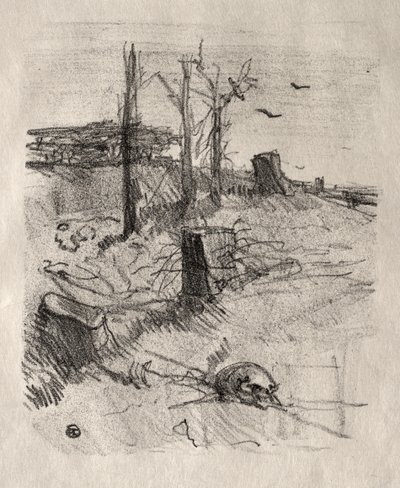 Een Begraafplaats in Galicië door Henri de Toulouse-Lautrec