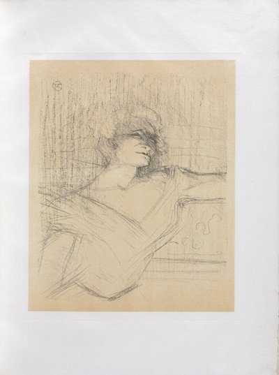 Yvette Guilbert-Engelse Serie: Dans la glu door Henri de Toulouse-Lautrec