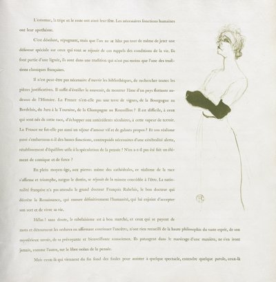 Yvette Guilbert-Franse Serie: Nr. 10 door Henri de Toulouse-Lautrec