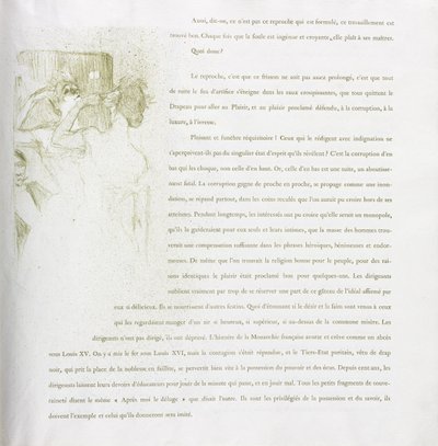 Yvette Guilbert-Franse Serie: Nr. 13 door Henri de Toulouse-Lautrec