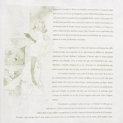 Yvette Guilbert - Franse Serie: Nr. 6 door Henri de Toulouse-Lautrec