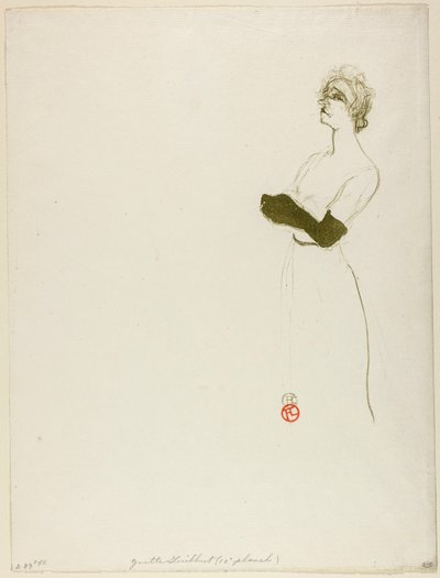 Yvette Guilbert door Henri de Toulouse-Lautrec
