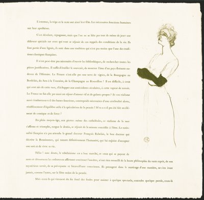 Yvette Guilbert door Henri de Toulouse-Lautrec