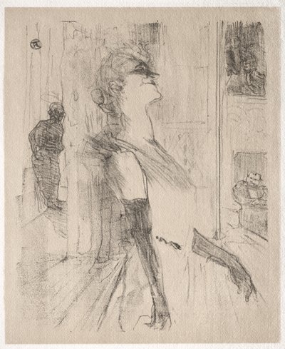 Yvette Guilbert: Op het podium door Henri de Toulouse-Lautrec