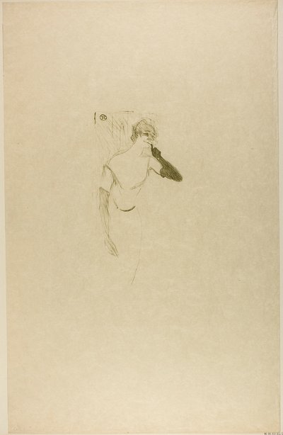 Yvette Guilbert, in Colombine à Pierrot door Henri de Toulouse-Lautrec