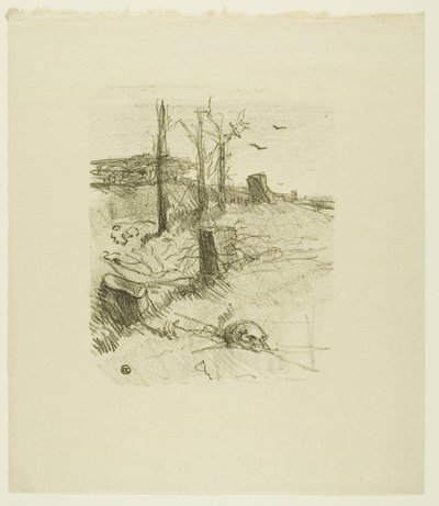 Een begraafplaats in Galicië, uit Au Pied du Sinaï door Henri de Toulouse Lautrec