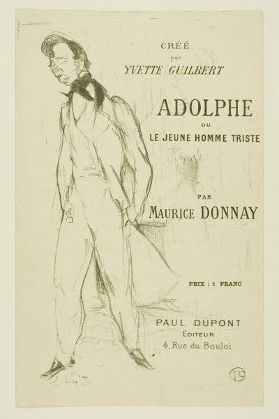 Adolphe—De Trieste Jonge Man door Henri de Toulouse Lautrec