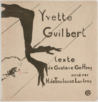 Albumomslag: Yvette Guilbert door Henri de Toulouse Lautrec
