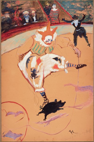 In het Circus Fernando: Medrano met een Biggetje door Henri de Toulouse Lautrec
