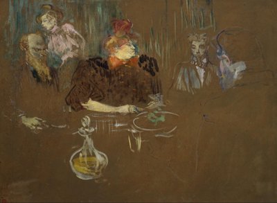 Aan tafel bij meneer en mevrouw Natanson door Henri de Toulouse Lautrec