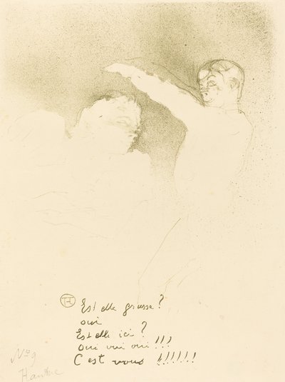 Bij de variëteiten: Mlle. Lender en Brasseur, 1893 door Henri de Toulouse Lautrec