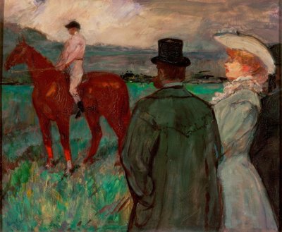 Bij de races door Henri de Toulouse Lautrec