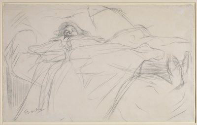 In bed, ca. 1896 door Henri de Toulouse Lautrec
